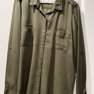 On The Road Khaki Button-Up Shirt